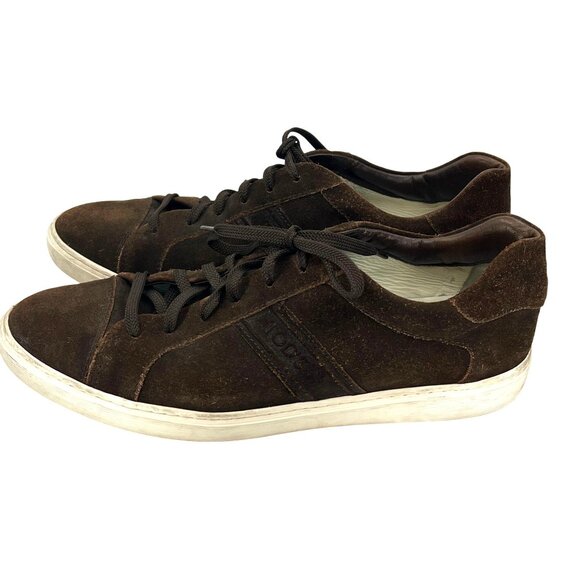 Brown Suede Mens Sneakers By Tods Size 8.5 - Picture 5 of 5